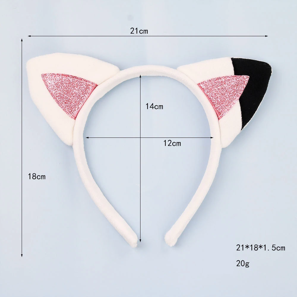 Ободок для волос плюшевый с кошачьими ушками и лисьими ушками