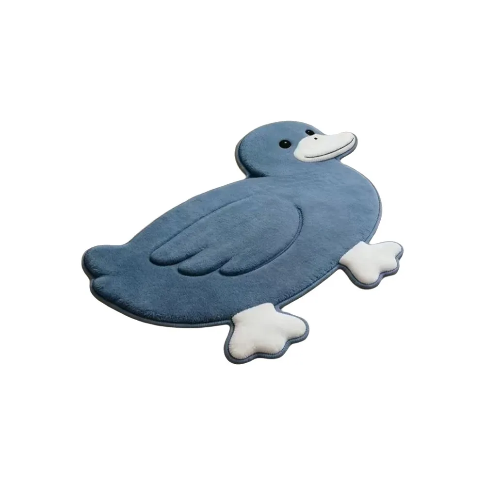 Crystal Velvet Animal Floor Mat Soft Surface Whale Dog Panda Entryway Door Mat Easy Clean Cartoon Animal Floor Rug Home Decor