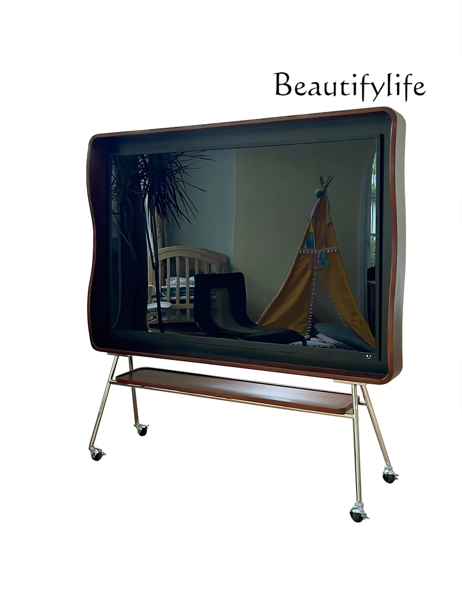 

New original medieval TV stand TV shelf floor removable solid wood simple living room bedroom