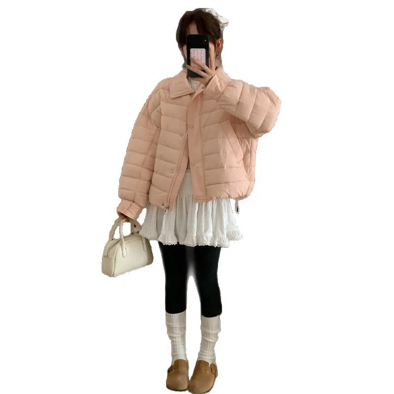 معطف قطني جديد لخريف وشتاء 2025 سترة مبطنة بالقطن سميكة ، سترة منتفخة للنساء