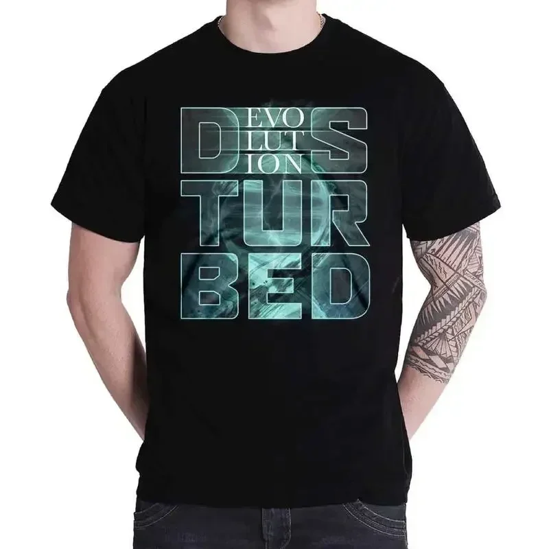 Disturbed T Shirt Evolution Band Logo New Official Mens Black