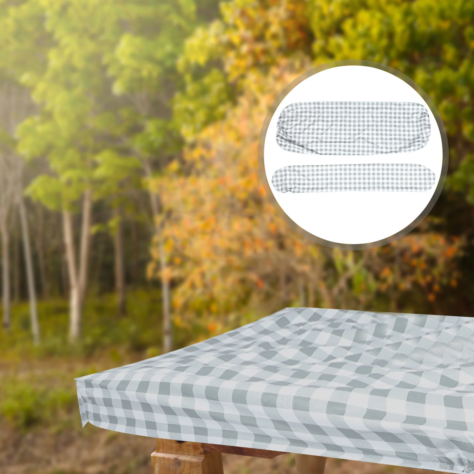 غطاء طاولة مقاوم للماء من الفلانيل في الهواء الطلق حامي نزهة مرن غطاء مقعد متين ديكور المنزل واقي كرسي مقاوم للماء #2