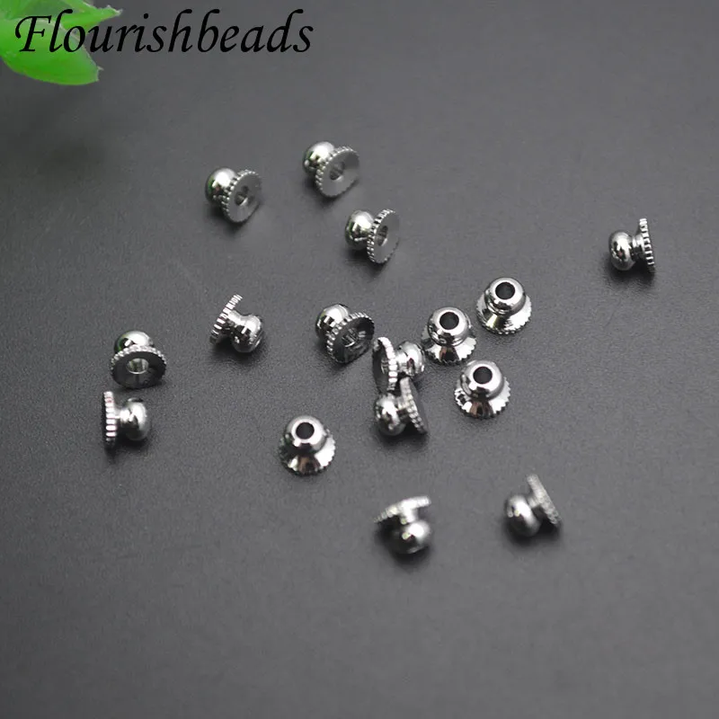 3x4mm Jewelry Findings Metal Silver Color Bead Caps Spacer Beads for Women DIY Fashion Necklace Bracelet Accessories