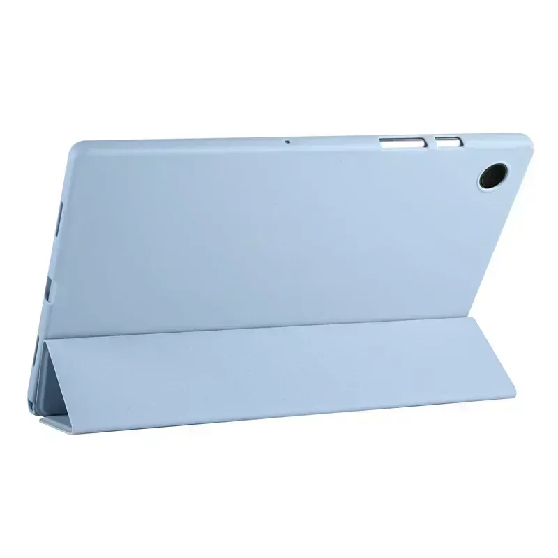 Funda para Samsung Galaxy Tab A9, Funda de cuero PU, Funda trasera de silicona suave con soporte plegable para Funda Galaxy Tab A9 A 9 A9 Plus