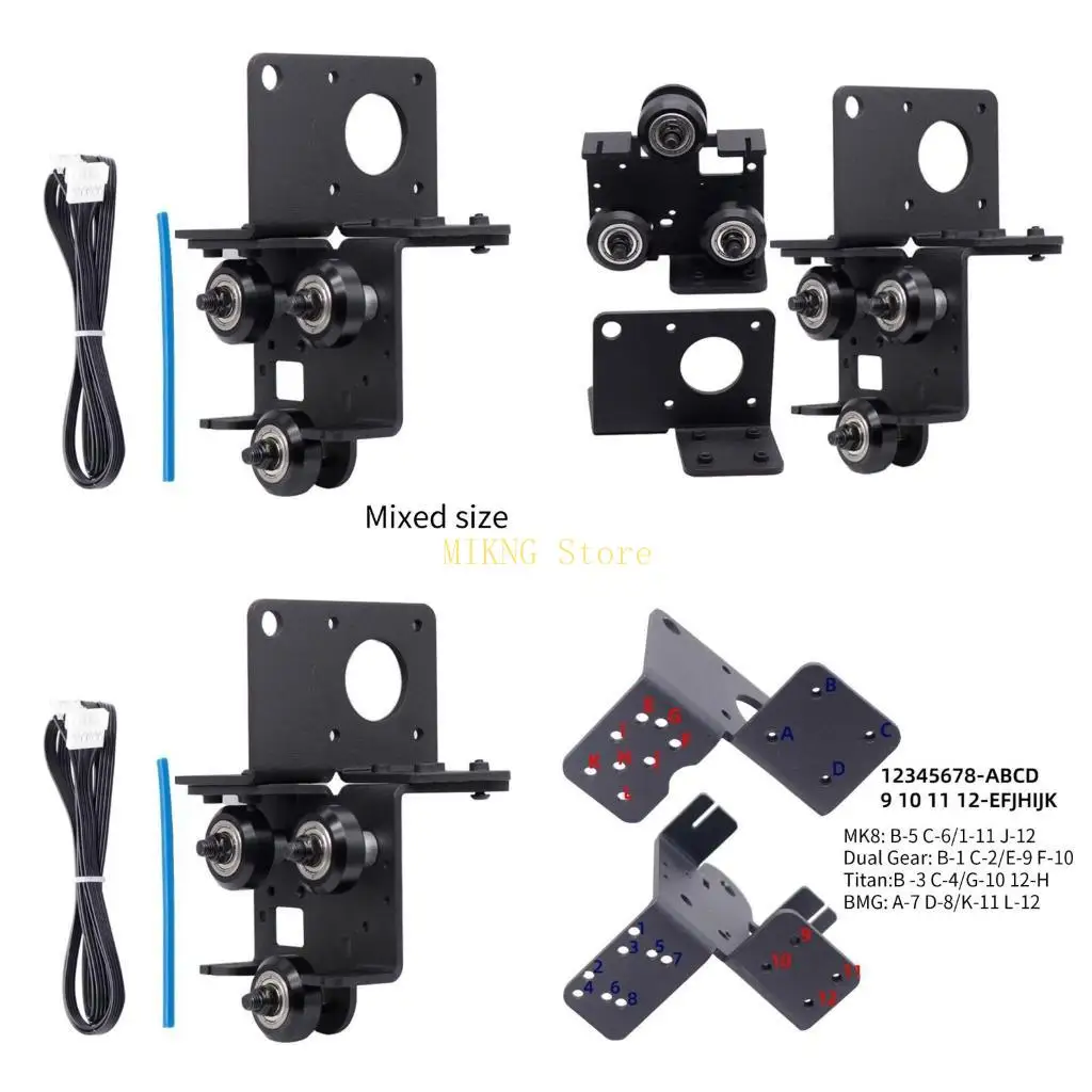 

for Ender3 3DPrinter Dual Gear Extruder Upgrade Aluminum Plate With Pulley best sale