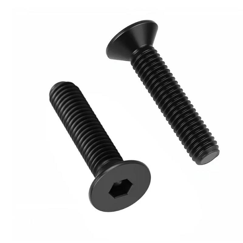 12.9 Carbon Steel Flat Head Allen Screw M1.6 M2 M2.5 M3 M4 M5 M6 M8 M10 M12 Hex Socket Flat Head Screw Bolt for Furniture