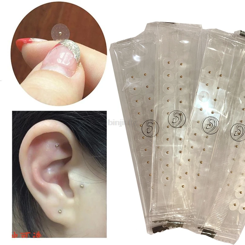 Magnetic Bead crystal ear Patch Transparent Tape Anti-allergic Magnetic therapy Ear Pressure Paste Ear Auriculotherapy