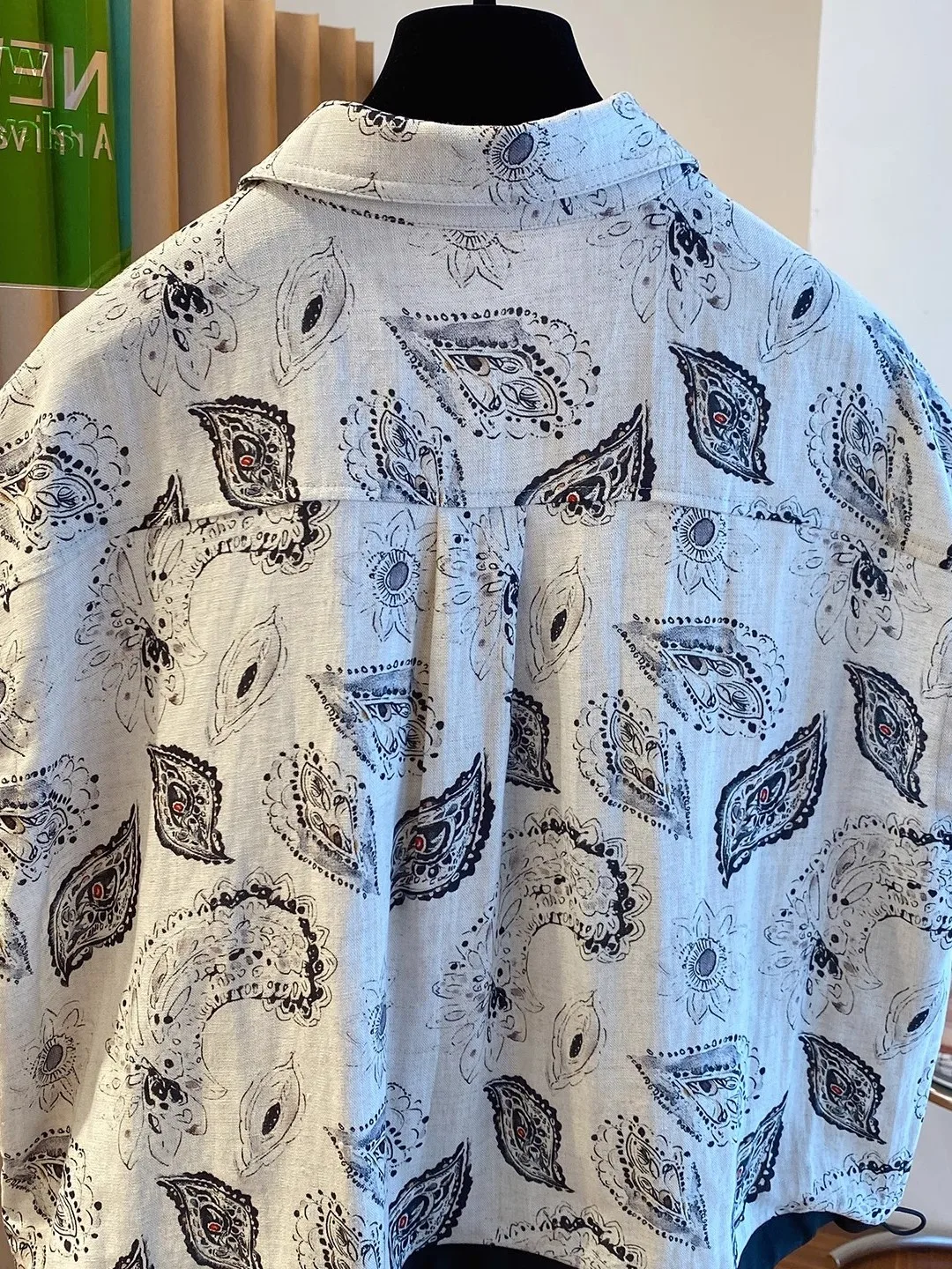 ay Svel Printed irt Women's High-End Summer New Sle Faion Sensation Top European Goods  Collar Regular Length