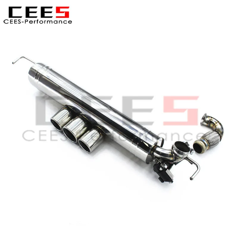 CEES Stainless Steel Exhaust System for SMART Fortwo W453 0.9T/1.0L 2016-2023 Non-Valved Exhaust Pipe Fit for Coupe Car Model
