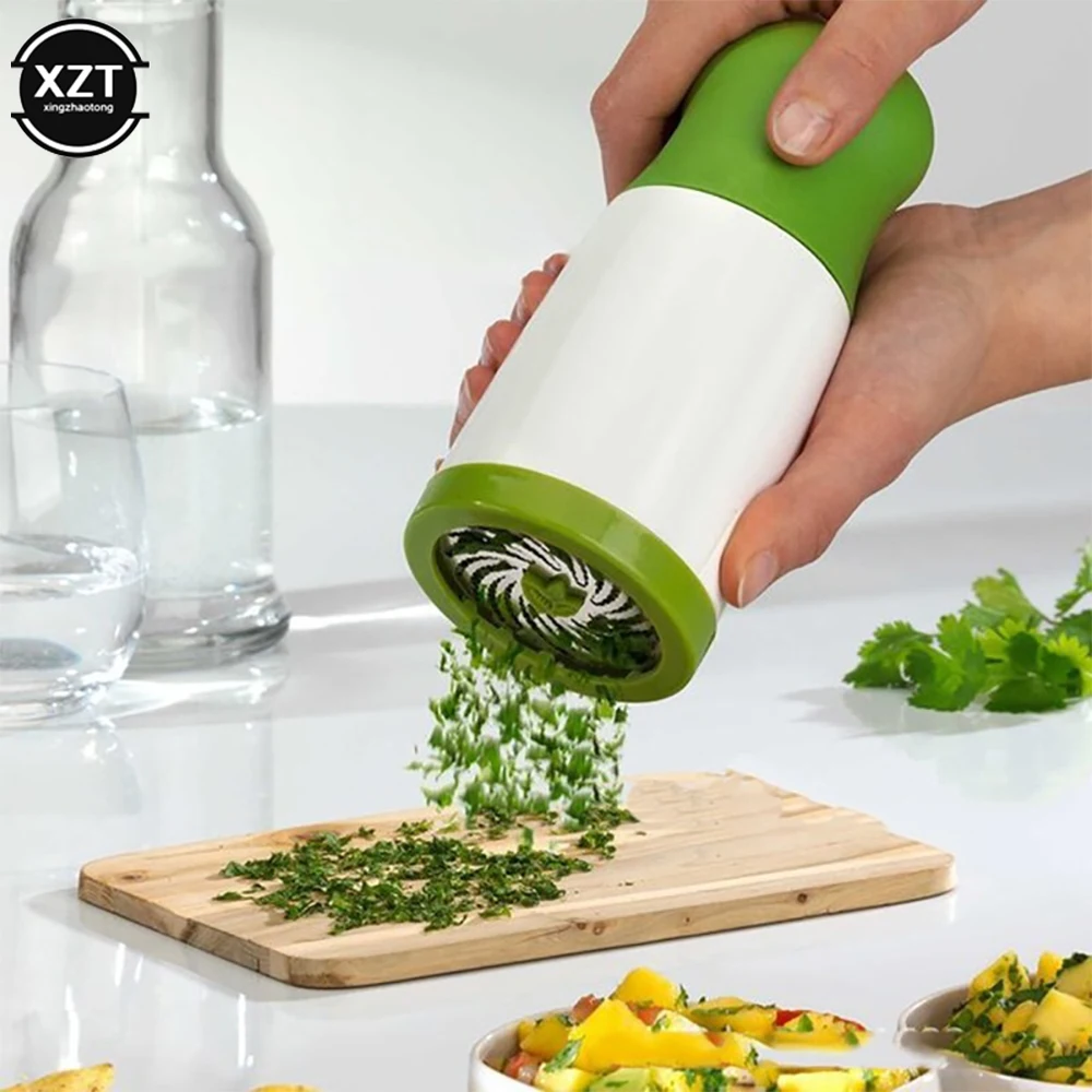 Manual Parsley Spice Mincer Stainless Steel  Herb Mill Vegetable Grinder Chopper Condiment Container Shaker Mills Kitchen Tools