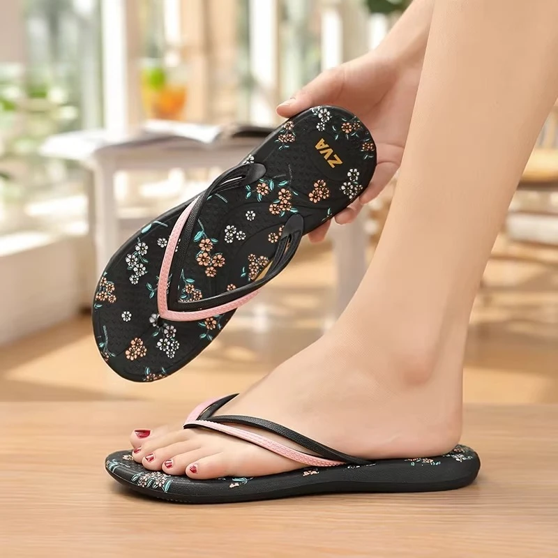 

Женские шлепанцы ZVA, летние, водонепроницаемые, нескользящие, для ванной, розовые, на толстой подошве, сандалии