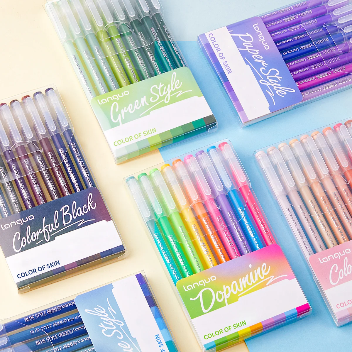 SHANDS 9colors Large Capacity Set Of Needle Tube Neutral Pen，0.5mm Fine Point Ballpoint Pens - Colorful Gel Pens For Journaling