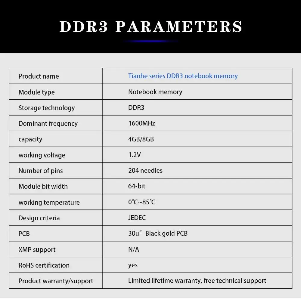 SKIHOTAR DDR3 SoDimm Ram Notebook Memory Module DDR3 4GB 8GB 1333MHZ 1600MHZ PC4 Memoria RAMS