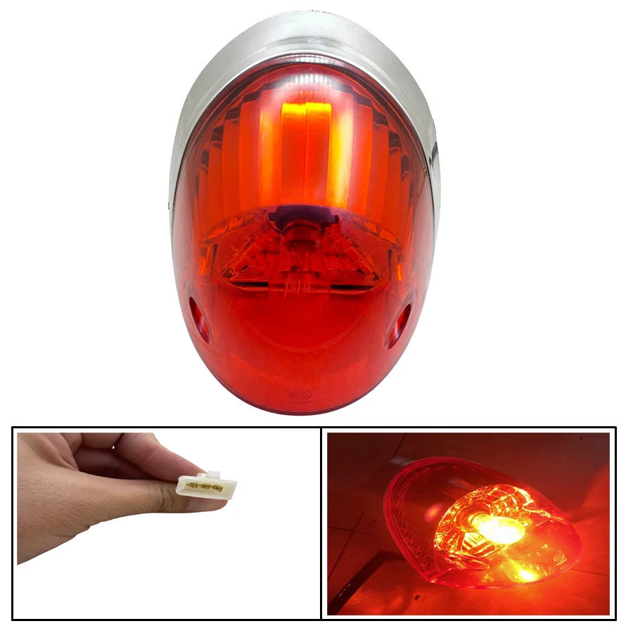 For Yamaha Vino Suzuki Honda Giorno Motorcycle Scooter Tail Light Assembly Brake Lamp E-Bike Moped Rear Stop Warning Indicator