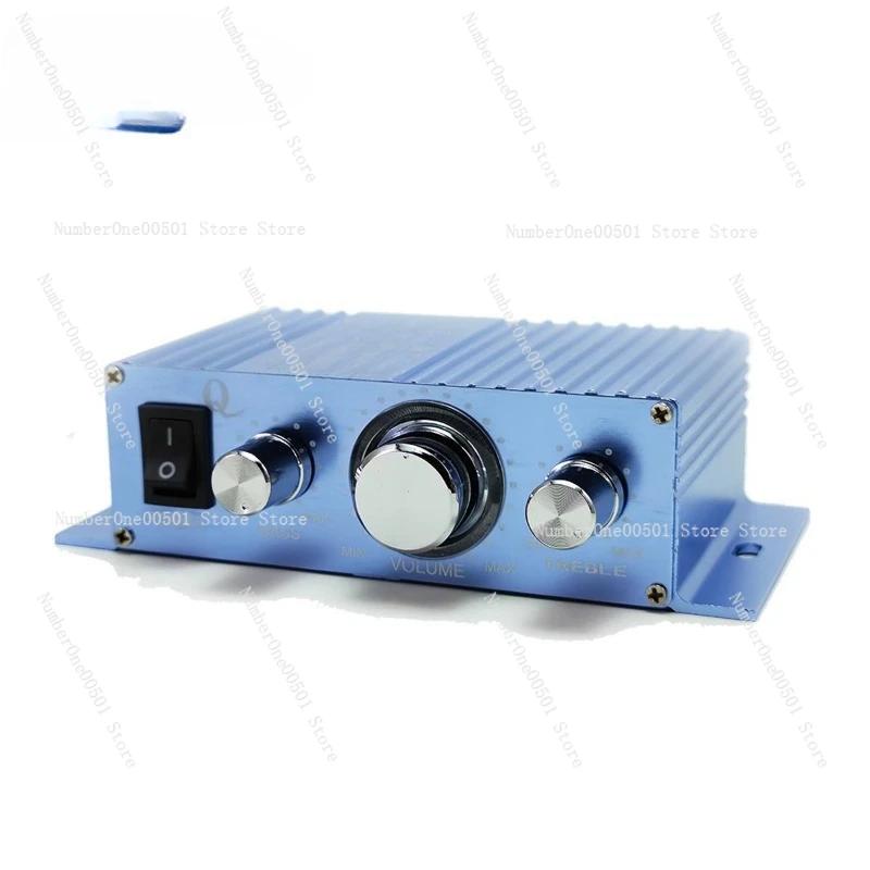 12V Small Mini Power Amplifier, Motorcycle Car Home Bluetooth Card USB Radio