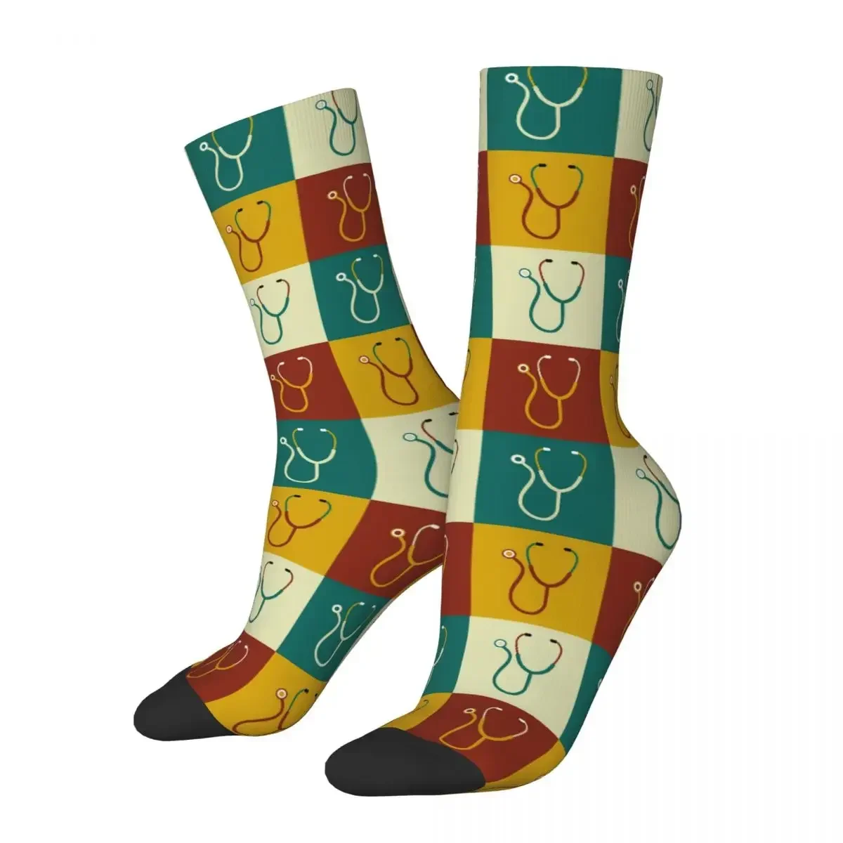 Stethoscope Design Gift For Doctors, Nurses, Vets Socks Harajuku Super Soft Stockings All Season Long Socks Accessories