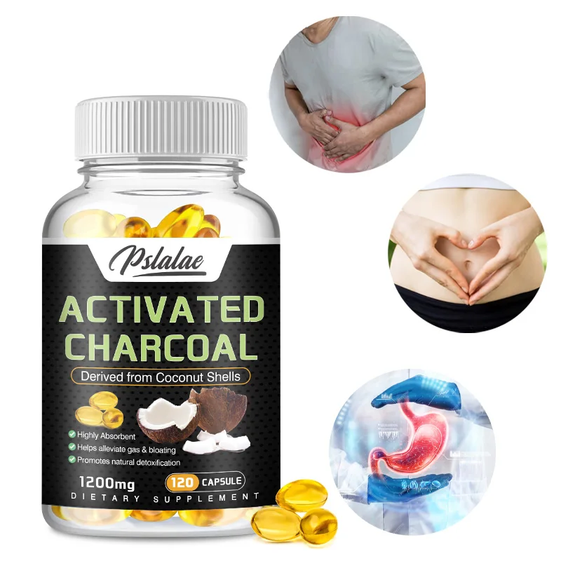 

Activated Charcoal Supplement - Supports Digestive Health, Relieves Gas and Bloating, Promotes Detoxification, High Absorption