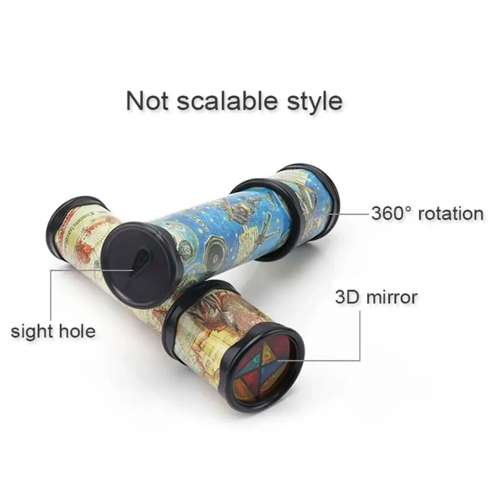 Scalable Magic Kaleidoscope 2024 Classic Changeful Kids Educational Toy Adjustable Fancy Colored World Toy Rotation Kaleidoscope