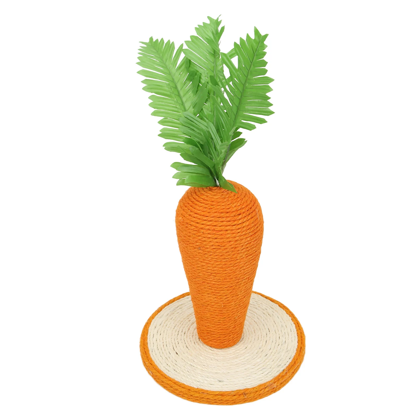 

Cat Scratching Post Sisal Carrot Shaped Vertical Cat Climbing Frame with Standing Base for Indoor Cats Kitty Training Climbing