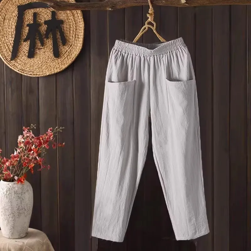 Cotton gray [drawstring pocket]