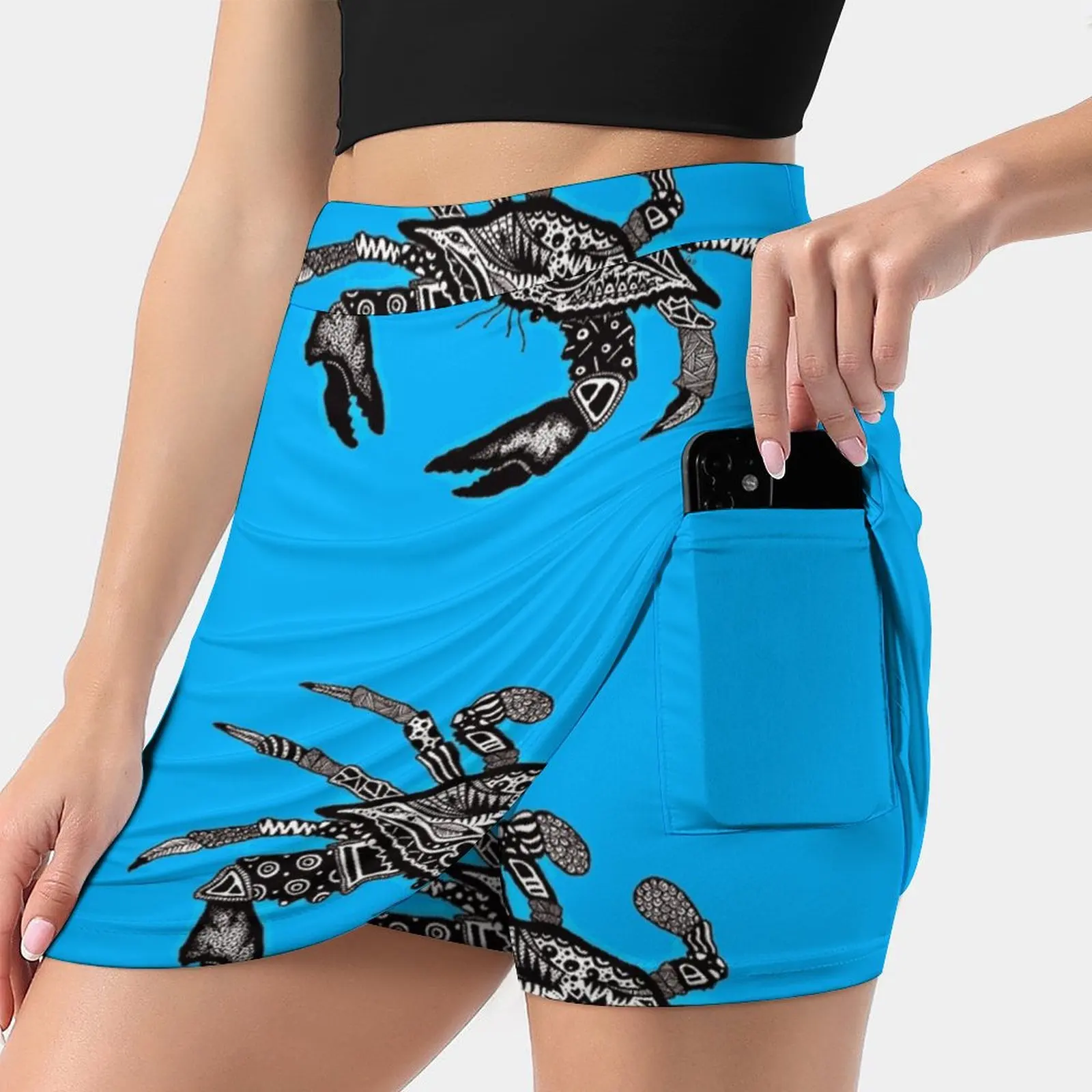 Maryland Blue Crab Women's skirt Sport Skort Skirt With Pocket Fashion Korean Style Skirt 4Xl Skirts Crab Ocean Florida