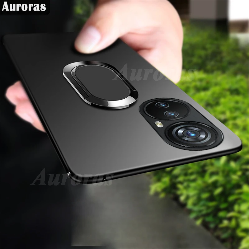 

Auroras For Blackview A200 Pro Cover With Finger Ring Frosted Silicone Shell For Blackview A200Pro Shockproof Phone Case