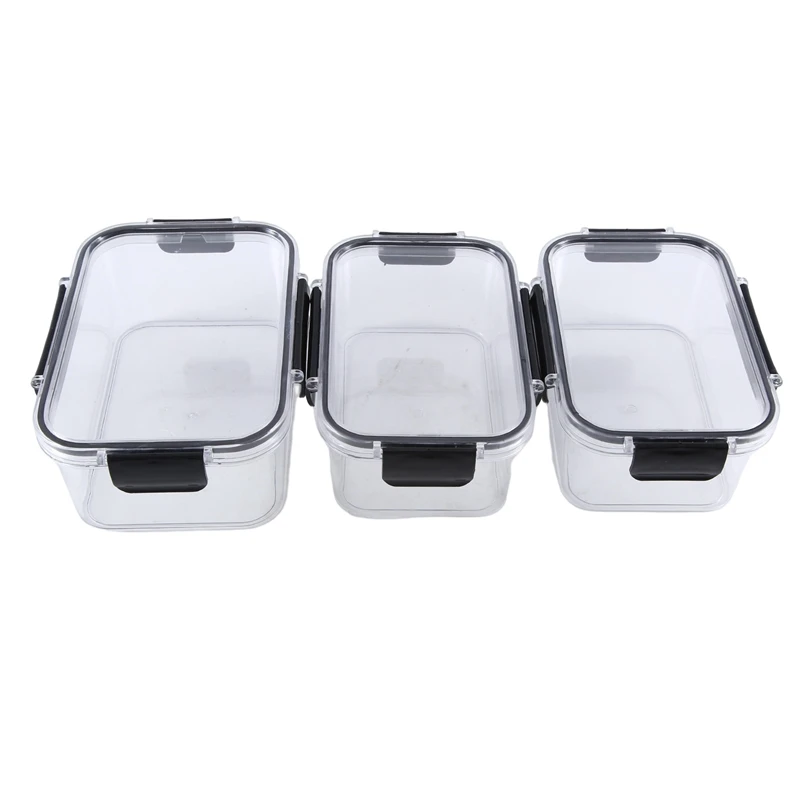 

3Pcs Refrigerator Food-Grade Fresh-Keeping Box Freeze Food Sealed Box With Lid Food Storage Box For Vegetables And Meat