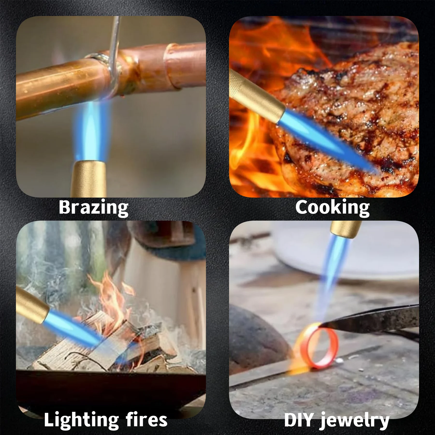 MAPP شعلة لحام الغاز البروبان لهب الشعلة المحمولة مع محول تحويل الغاز لحام تصلب الشواء صب المجوهرات