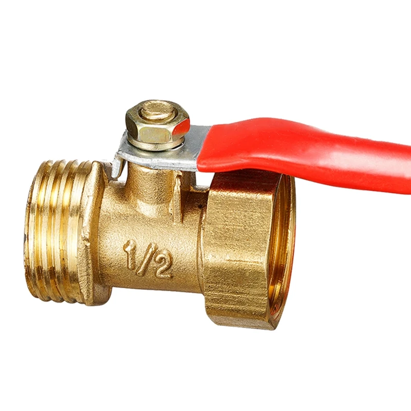 

Brass Small Ball Valve Female/Male Thread Brass Valve Connector Joint Copper Pipe Fitting Coupler Adapter 10Pcs