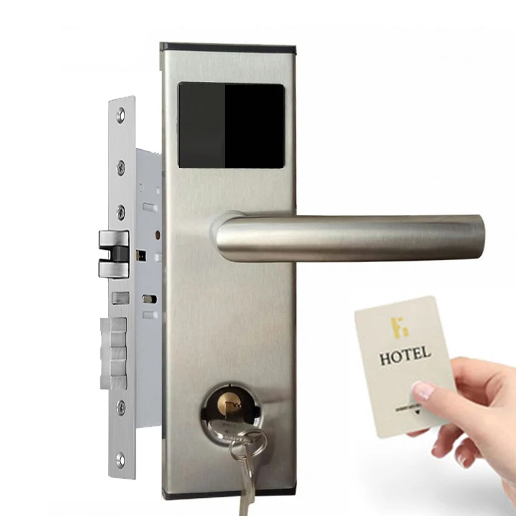 

Hot Selling Stainless Steel RFID Card Hotel Door Lock System with Energy Saving Switch