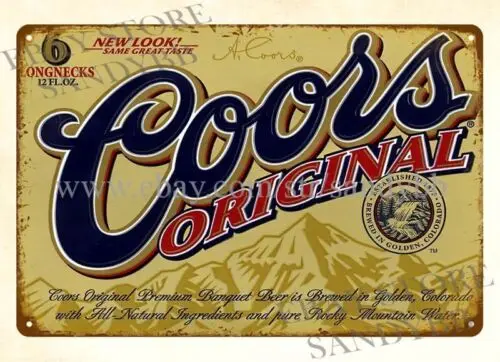 Coors cerveja metal estanho sinal arte da parede casa cozinha lodge café