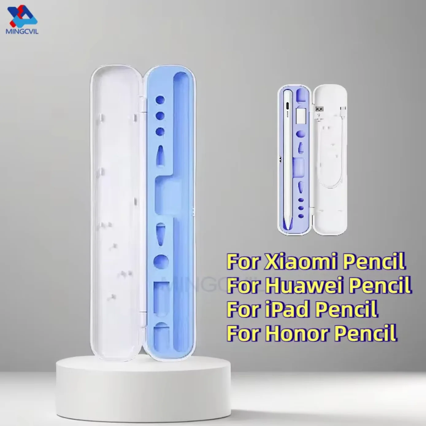 ユニバーサルペンホルダー,Apple Pencil Box,保護ケース,Xiaomi, Huawei,2,1