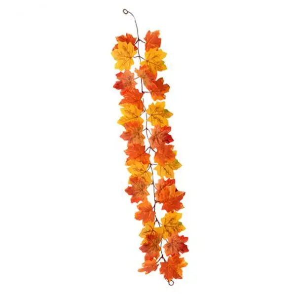 Guirlande de feuilles d'automne, lianes suspendues, décoration d'automne pour la fête de Thanksgiving, le balcon, le mariage, la nouvelle maison, la cheminée extérieure