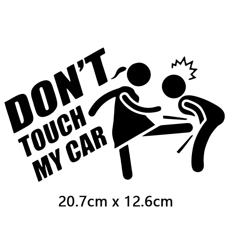 

Funny Don't Touch My Car Sticker Automobiles Accessories Vinyl Decals for BMW VW Audi Octavia Gt