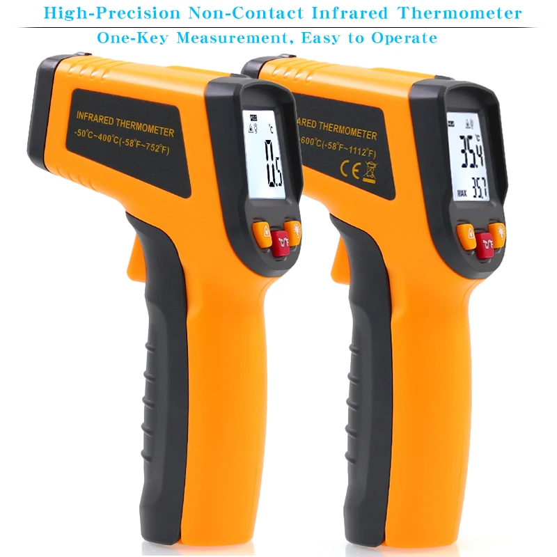 NJTY Infrarot-Thermometer, industrielle hochpräzise Temperaturpistole, elektronisches Wasser-Öl-Temperaturmessgerät, Küche, Backen – Detail 1