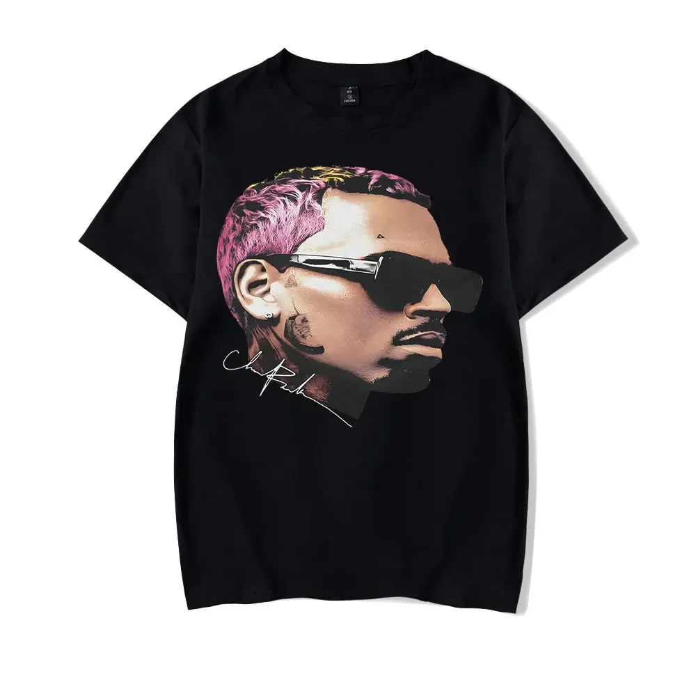 Chris Brown T-shirt Rapper Vintage THE 11:11 TOUR Merch Unisex Casual Fashion Short Sleeve Tee Streetwear