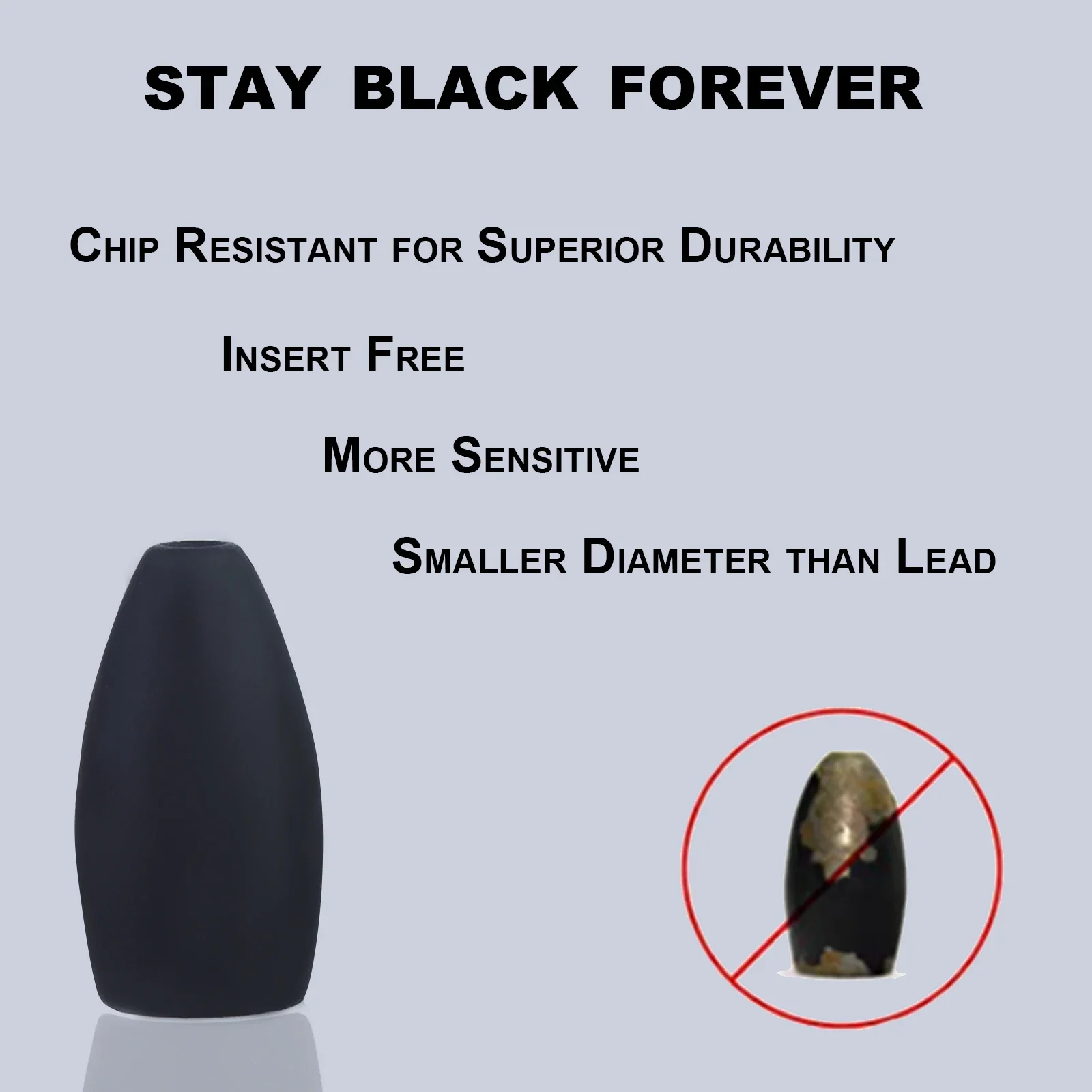 Maximumcatch Tungsten Bullet Gewichtsblei für Texas Rig, Bassköder, Wurm und Softplastik-Angelköder – Detail 4