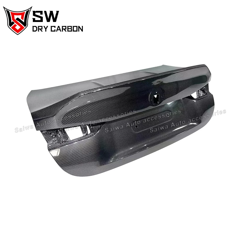 ألياف الكربون الجافة CSL نمط غطاء صندوق السيارة لسيارات BMW G80 M3 G82 M4 2021 + غطاء صندوق السيارة الخلفي سباق ملحقات خفيفة الوزن