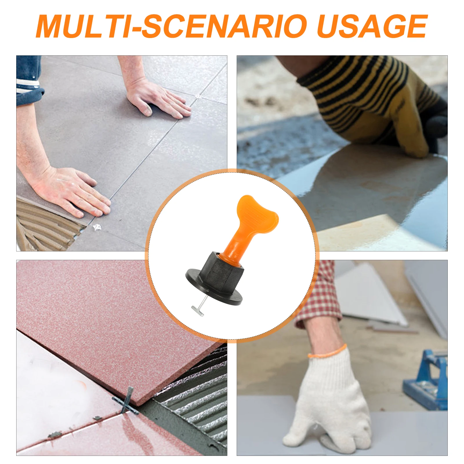 50 set Tiles Plastic Leveling System Professional Leveler Locator Tile Spacer Construction Tile Auxiliary Tool Kit