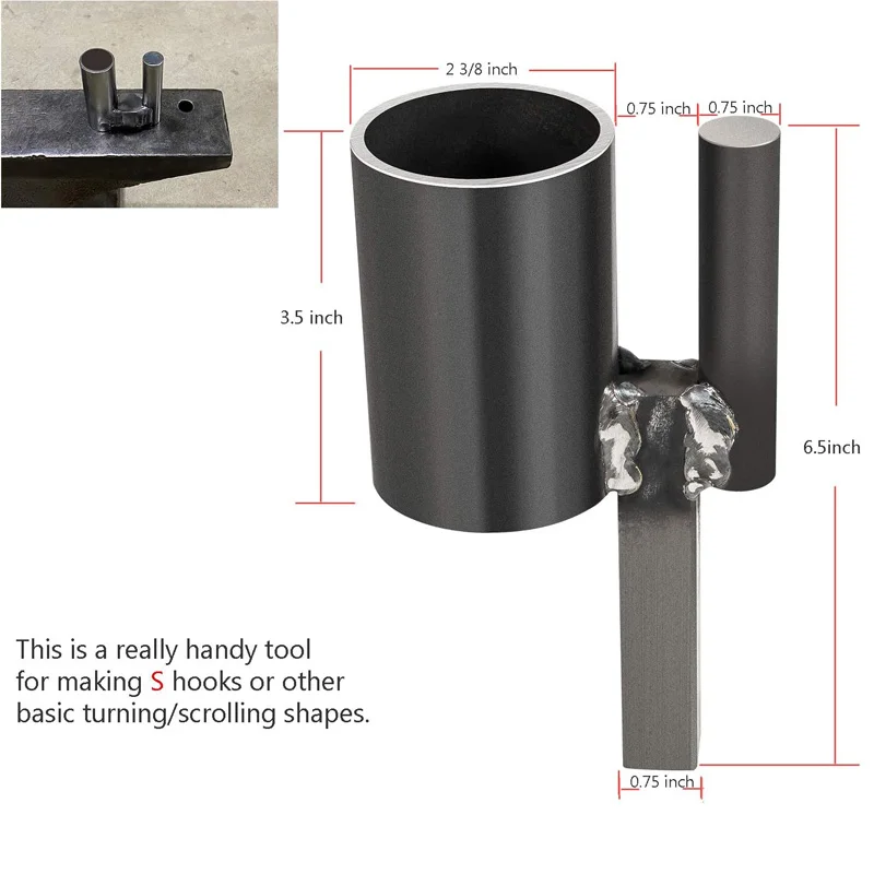 Blacksmith Hardy Anvil Tool 3/4' Hardy Turning Bending Forge Scrolling Twisting Jig