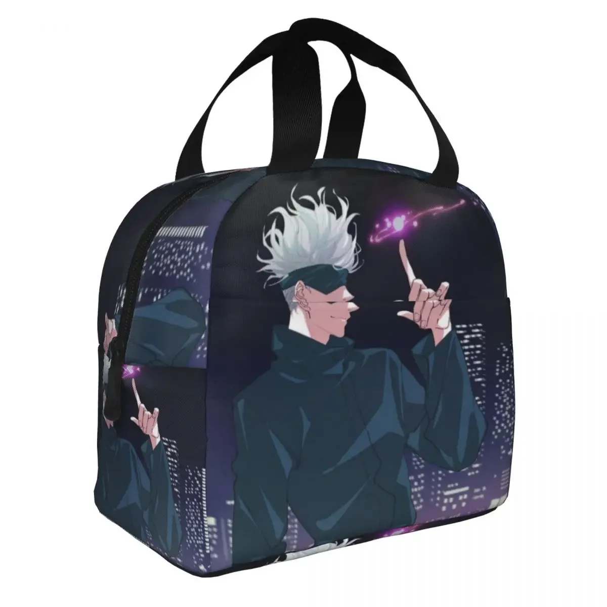 Jujutsu Kaisen Insulated Lunch Bags Leakproof Anime Gojo Satoru Meal Container Thermal Bag Tote Lunch Box College Men Women