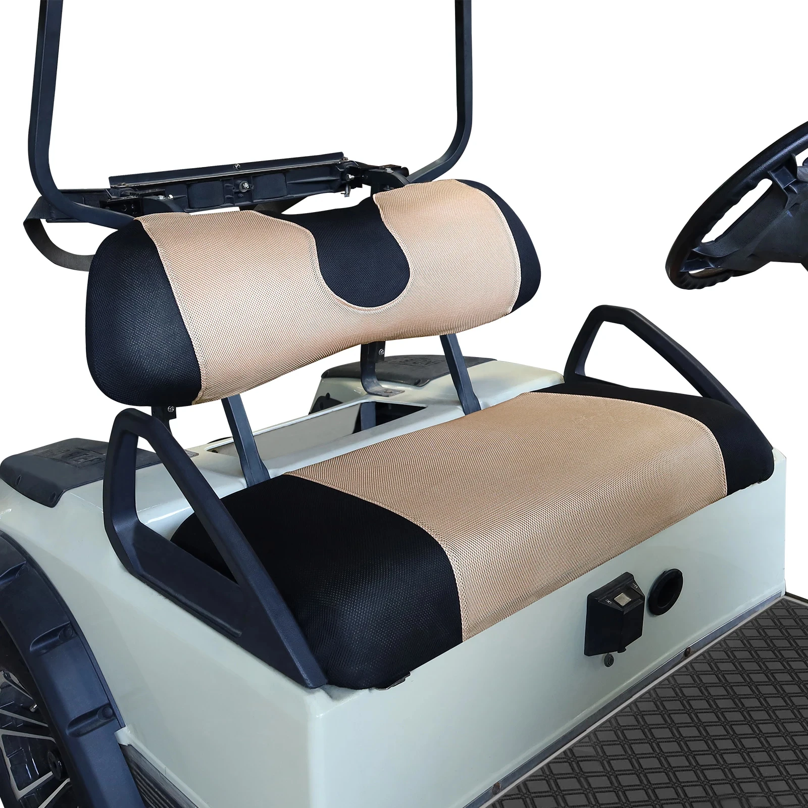 Fashion Cushion Cover Golf Cart Accessories Seat Cover Set Heat Washable Polyester Mesh Cloth for Club Car /EZGO / Yamaha