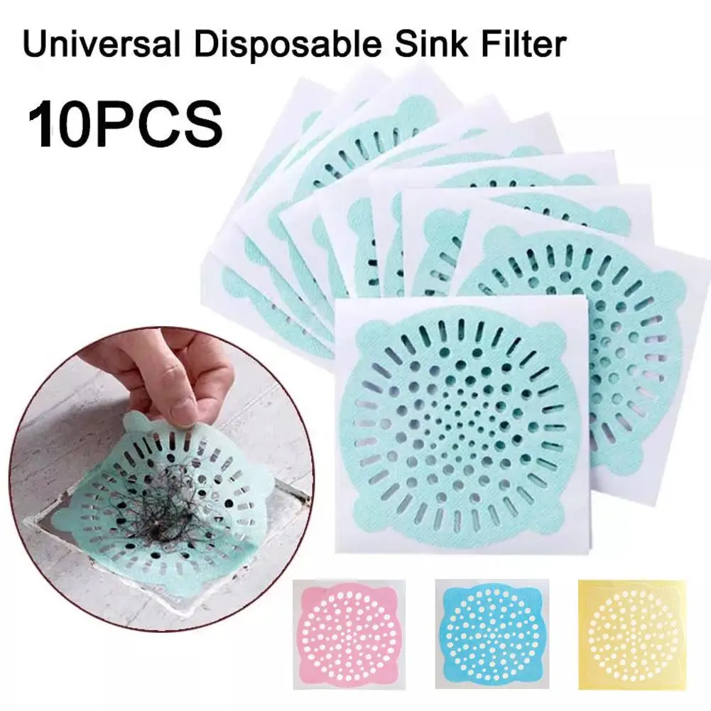 

10pcs Hair Filter Sink Anti-blocking Strainer Bathtub Shower Bathroom Deodorant Drain Silicone Floor Stopper Home Supplies B7o1
