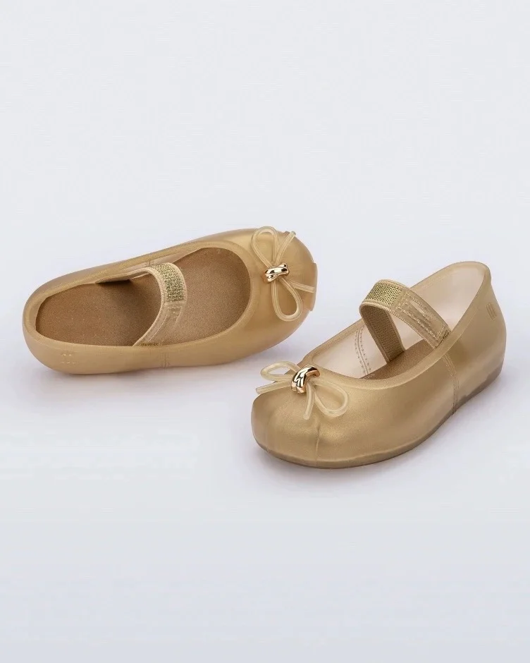 Summer bow girls flat jelly bun single-shoe sandals