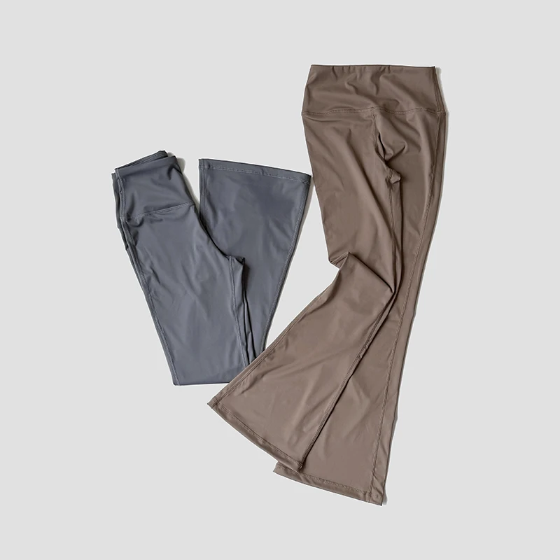 

Yoga Pants Straight-Leg Pants Soft Fabric Women's Mid-Waist Gym Naked Feel Wide Leg Running Sport Trousers