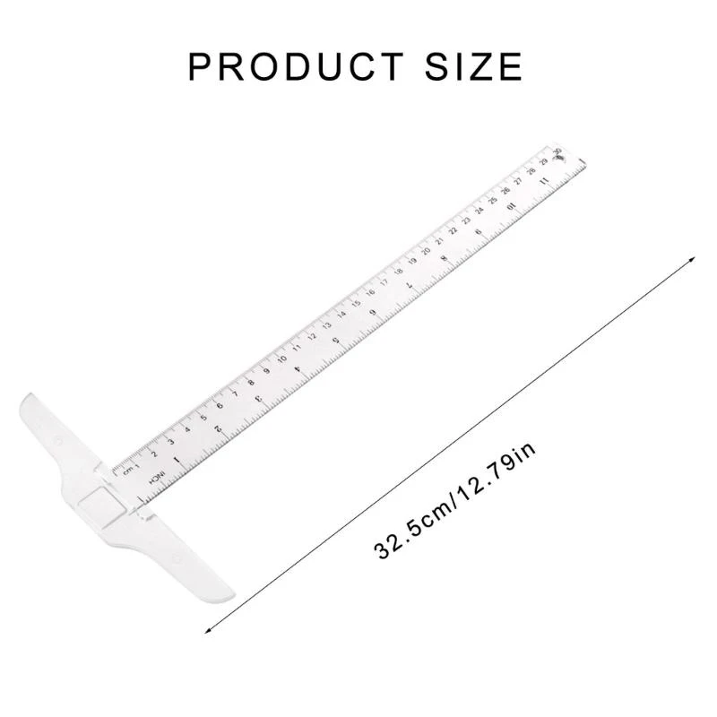 Y1AD Woodworking Ruler Tool T Ruler 30 см T Ruler Clear Transparent мера прямой меру метрика Императорский