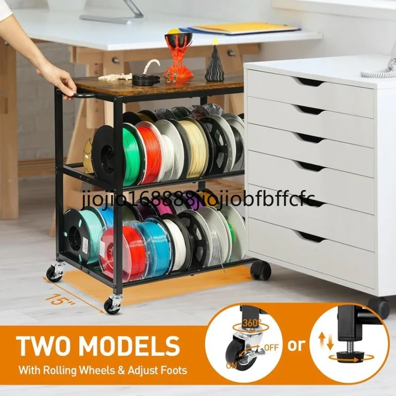 Suitable for Printer Holder with Filament Storage - 3D Printer Desk Filament Storage Rack, Heavy Duty 3D Printer
