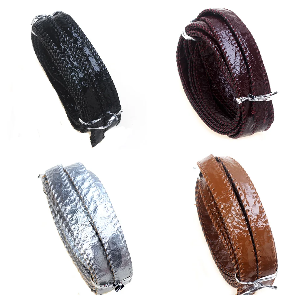 

10mm 2M/Lot PU Artificial Leather Cord Rope Flat Leather Rope Bracelet Jewelry Bead String Ribbon Bracelet Daily Wear