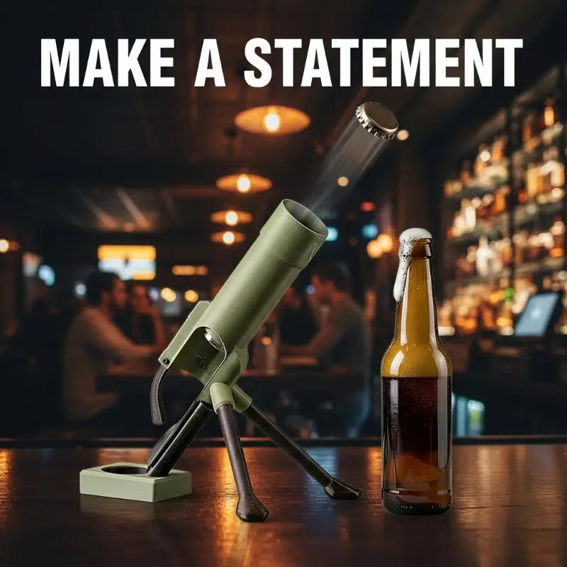 

Автоматический открыватель для пивных бутылок с функцией выброса крышек, креативный и забавный барный инструмент для вечеринок, барбекю, пикников, подходит для декора барной стойки