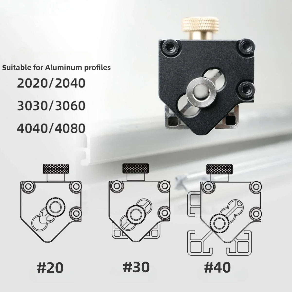 

20/30/40 Aluminum Profile Tapping Aid Auxiliary Tool Manual Threading DIY Furniture Compact Manual Tapping Versatile Jig Locator